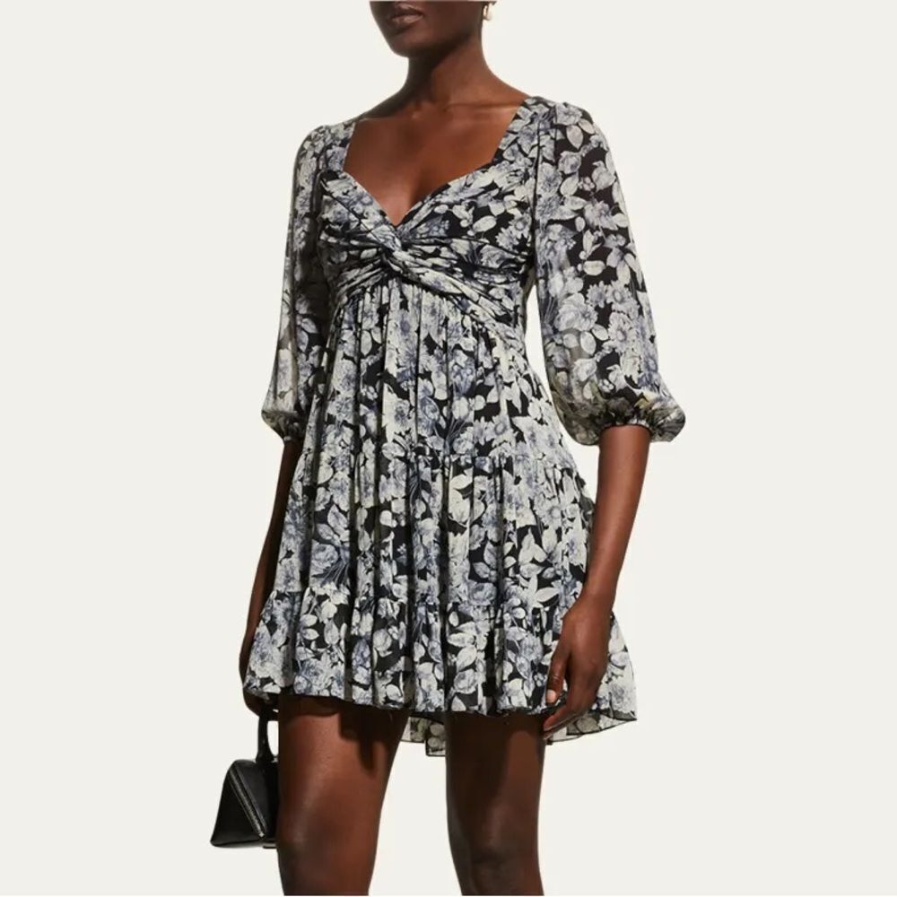 Cinq À Sept Harlie Dress In Slate Multi Size 2